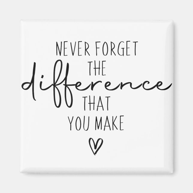 Never Forget The Difference You Make, Thankful Magnet (Front)