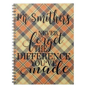 Never forget the difference you've made-customize notebook