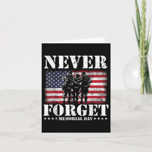 Never Forget Usa Flag Memorial Day  Card