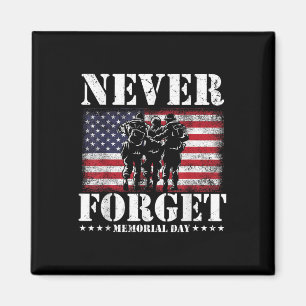 Never Forget Usa Flag Memorial Day Magnet