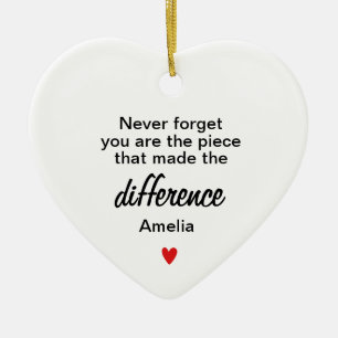 Never forget you are the piece that made  ceramic tree decoration