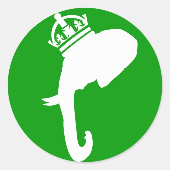 Never forget your crown round stickers (Front)
