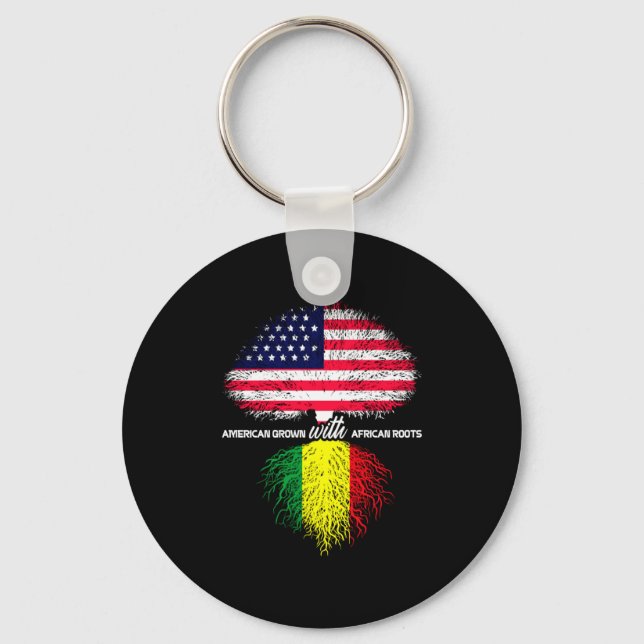 Never Forget Your Roots Black Roots Black History  Key Ring (Front)