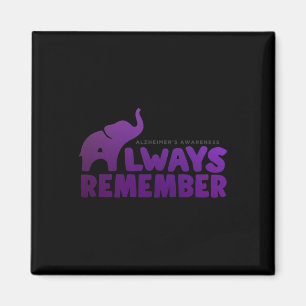 Never Forgets Alzheimerheimer Elephant 2 Magnet