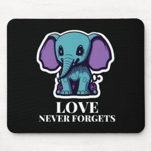 Never Forgets Elephant For Girls Alzheimerheimer's Mouse Pad