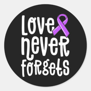 Never Forgets Memories Problem Heimer End  Classic Round Sticker