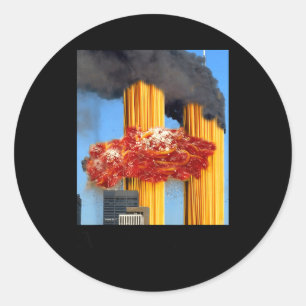 Never Forgetti Funny Spaghetti Meme  Classic Round Sticker