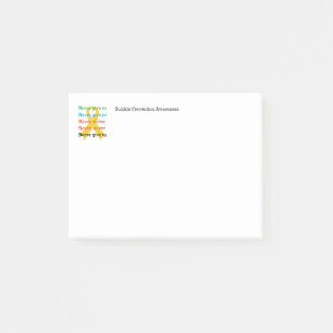 NEVER GIVE IN   Churchill   Suicide Prevention 4x3 Post-it Notes