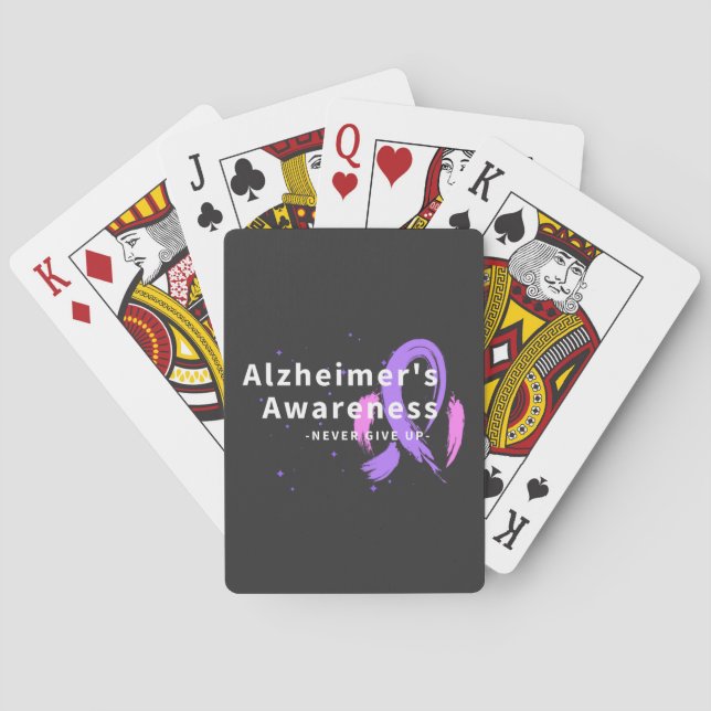 Never Give Up - Alzheimer's Awareness Playing Cards (Back)