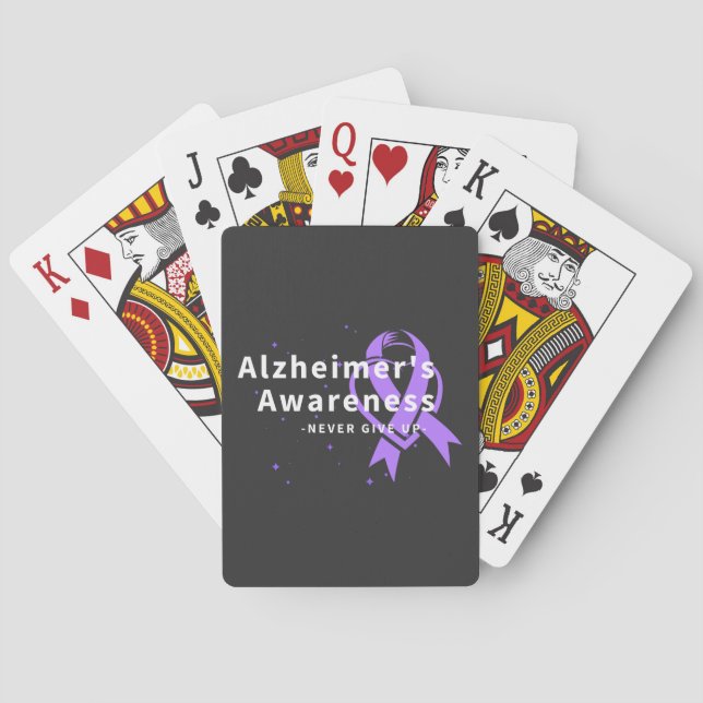 Never Give Up - Alzheimer's Awareness Playing Cards (Back)