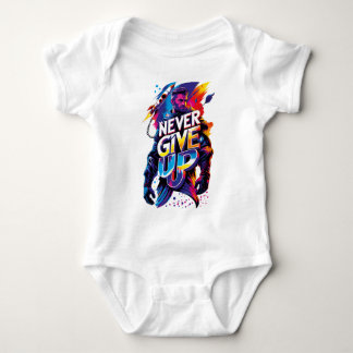 Never Give Up Baby Bodysuit