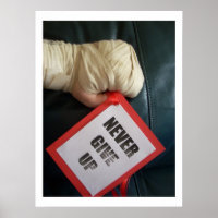 Never Give Up Boxing Poster