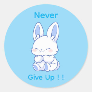 Never Give Up Bunny Sticker 🥕
