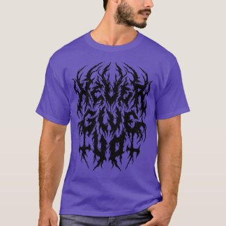 Never Give Up Grunge Aesthetic 90s Black Metal T-Shirt