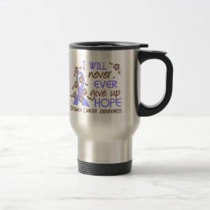 Never Give Up Hope 4 Stomach Cancer Travel Mug