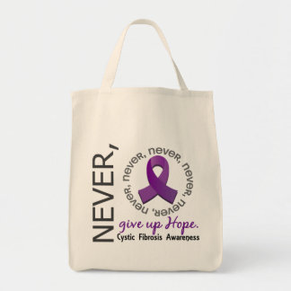 Never Give Up Hope Cystic Fibrosis Tote Bag