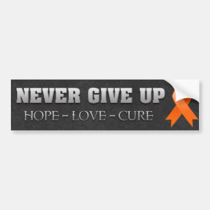 Never Give Up Hope Leukaemia Awareness Bumper Sticker