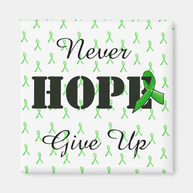 Never Give Up, Hope Lyme Disease Awareness Magnet (Front)