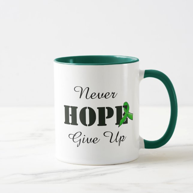 Never Give Up, Hope Lyme Disease Awareness Mug (Right)
