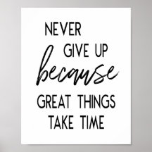 Never Give Up Inspiration Poster