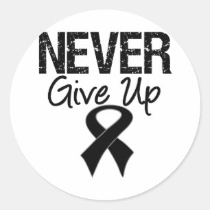 Never Give Up (Melanoma) Classic Round Sticker