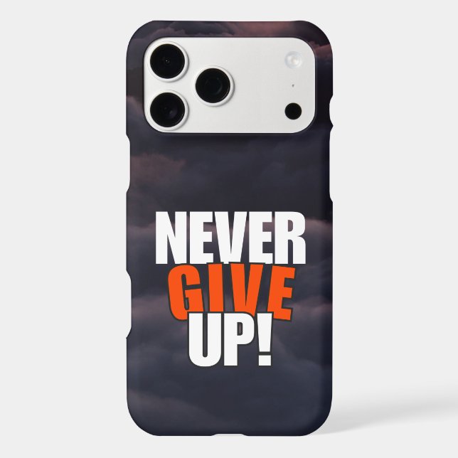 Never Give Up – Motivational Cloud (Back)