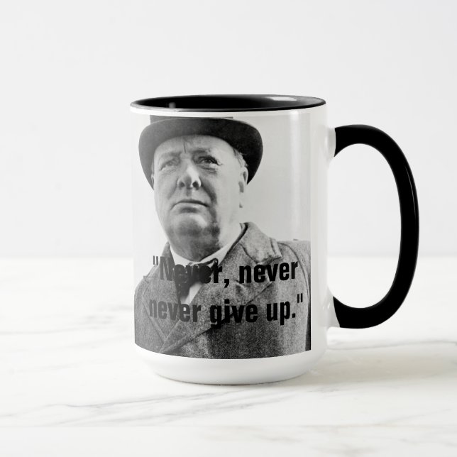 NEVER GIVE UP. MUG (Right)