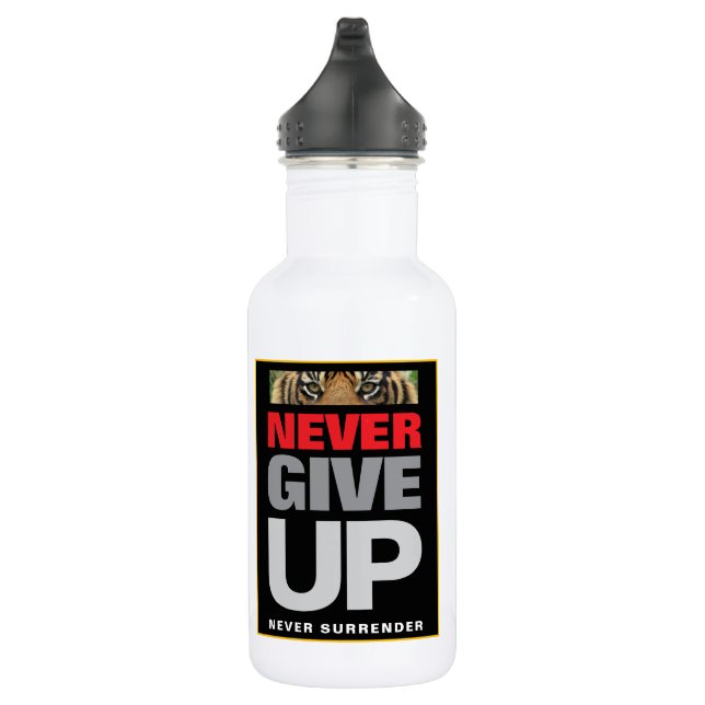 Never Give Up Never Surrender Motivational Quote 532 Ml Water Bottle (Right)