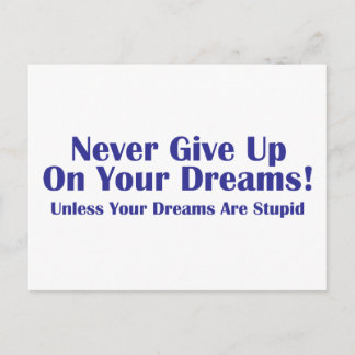 Never Give Up Postcard