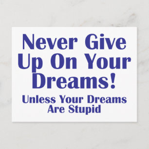 Never Give Up Postcard