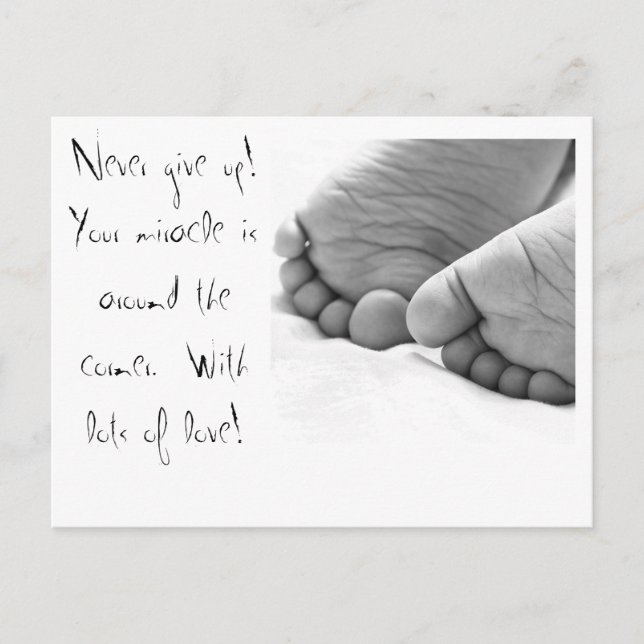 Never Give Up Postcards (Front)