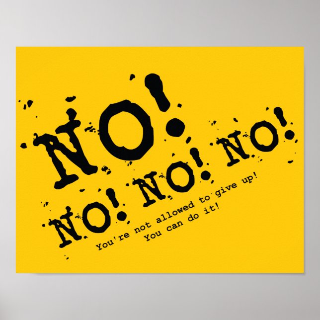 Never Give Up Poster (Front)