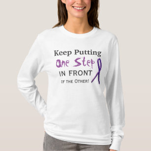 Never Give up Purple Awareness Ribbon Shirt