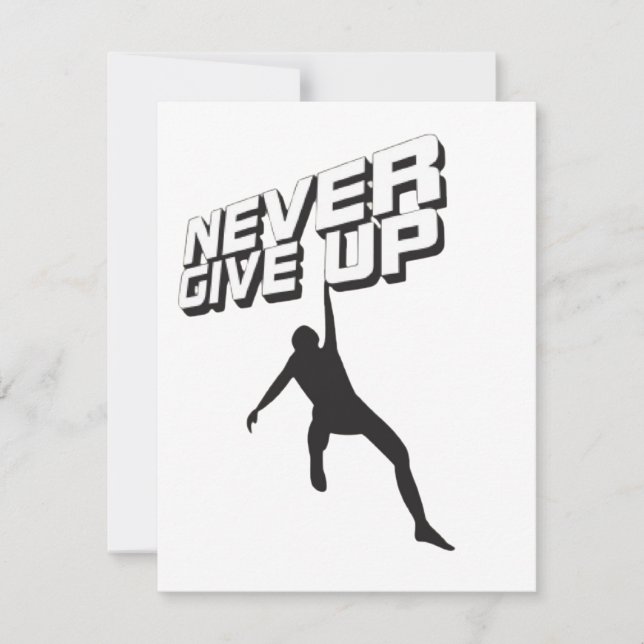 Never give up RSVP card (Front)