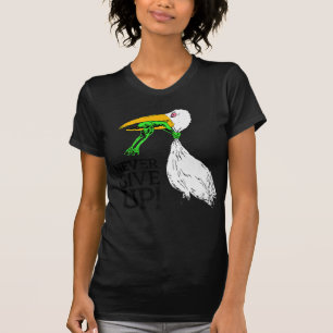 Never give up stork and frog premium T-Shirt
