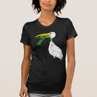 Never give up stork and frog premium T-Shirt