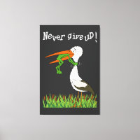 Never give up! T-shirt acrylic wall art gallery