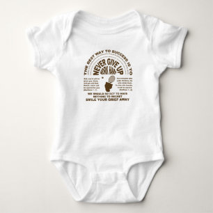 Never Give up (tennis) Baby Bodysuit