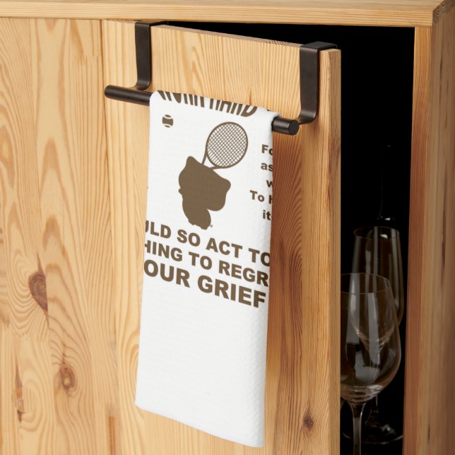 Never Give up (tennis)  Tea Towel (Thirds Fold)