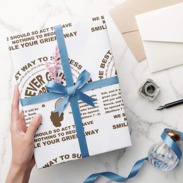 Never Give up (tennis)  Wrapping Paper (Gifting)