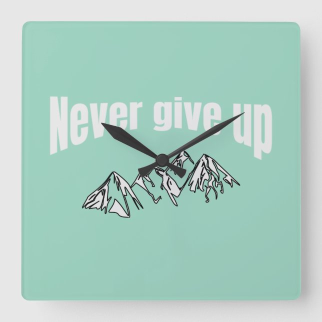 Never Give up Wall Clock (Front)
