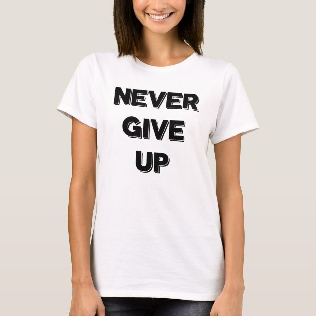 Never Give Up Women's Flowy Muscle Tank Top (Front)