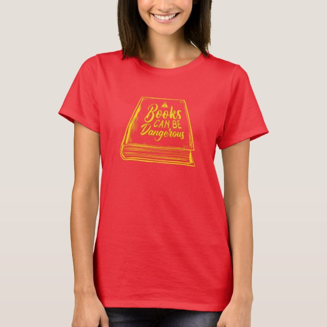 Never Go To Bed Alone - Book Lovers T-Shirt (Front)