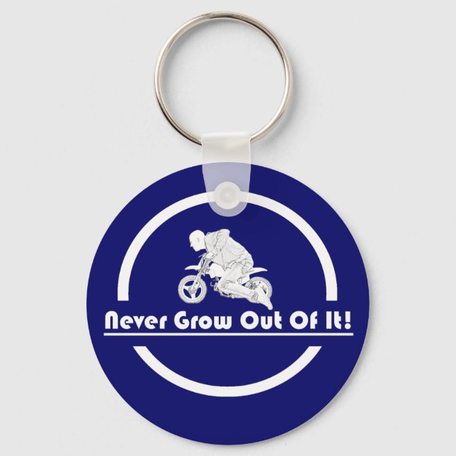 Never Grow Out of It Keychain (Front)