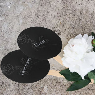 Never Have I Ever Gothic Black Bachelorette Party Hand Fan