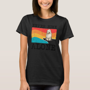 Never Hike Alone Old English Sheepdog Graphic Hiki T-Shirt