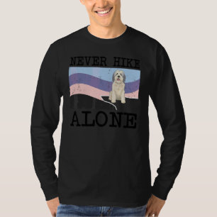 Never Hike Alone Polish Lowland Sheepdog Dog Hikin T-Shirt