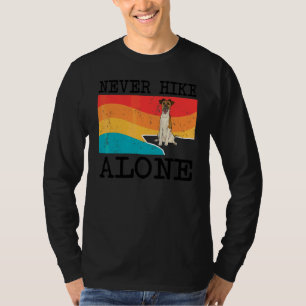 Never Hike Alone Smooth Fox Terrier Graphic Hiking T-Shirt