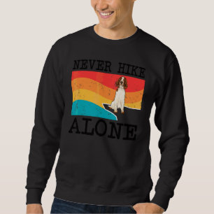 Never Hike Alone Welsh Springer Spaniel Graphic Hi Sweatshirt