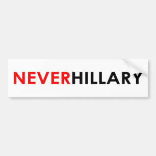 Never Hillary Bumper Sticker (White)